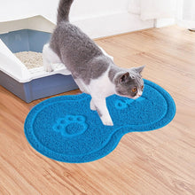 Load image into Gallery viewer, Lovely PVC Cat Litter Mat Eight-shaped  Anti-skid Placemat Pet Supplies, Lake Blue, Yellow Green, Rose Red, Gray, Pink, Light Blue, Beige