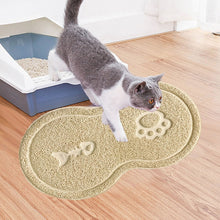 Load image into Gallery viewer, Lovely PVC Cat Litter Mat Eight-shaped  Anti-skid Placemat Pet Supplies, Lake Blue, Yellow Green, Rose Red, Gray, Pink, Light Blue, Beige