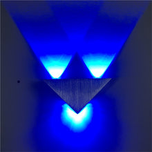 Load image into Gallery viewer, 3W Aluminum Triangle Wall Lamp Home Lighting Indoor Outdoor Decoration Light, AC 85-265V, 3W