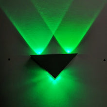 Load image into Gallery viewer, 3W Aluminum Triangle Wall Lamp Home Lighting Indoor Outdoor Decoration Light, AC 85-265V, 3W