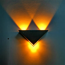 Load image into Gallery viewer, 3W Aluminum Triangle Wall Lamp Home Lighting Indoor Outdoor Decoration Light, AC 85-265V, 3W