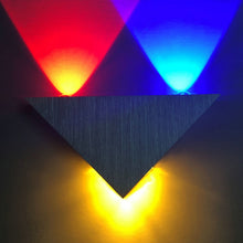 Load image into Gallery viewer, 3W Aluminum Triangle Wall Lamp Home Lighting Indoor Outdoor Decoration Light, AC 85-265V, 3W