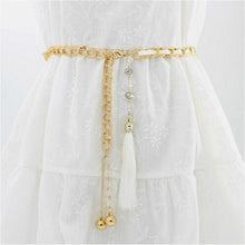 Load image into Gallery viewer, Women Metal Waist Chain Belt Skirt Accessories with Tassel