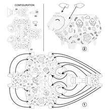 Load image into Gallery viewer, 3D Graffiti Assembling DIY Manual Folding Paperboard Children Educational Toys