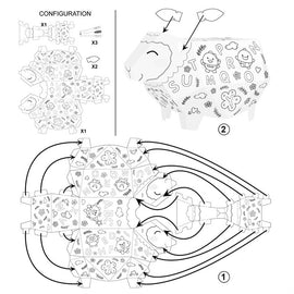 3D Graffiti Assembling DIY Manual Folding Paperboard Children Educational Toys