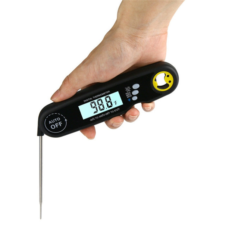 Foldable Probe Waterproof Food Thermometer Kitchen Barbecue Fast Temperature Measurement Digital Display Electronic Thermometer