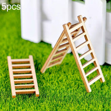 Load image into Gallery viewer, 5pcs Simulation Ladder Decoration Wooden Staircase Corridor Micro Landscape Succulent Potted DIY Decorations, Simulation Ladder Decorations