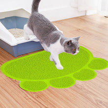 Load image into Gallery viewer, PVC Claw Shaped Cat Litter Mat Pet Placemat Anti-skid Floor Mat Pet Supplies, Rose Red, Yellow Green, Gray, Lake Blue, Coffee, Light Blue