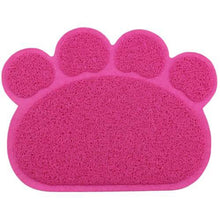 Load image into Gallery viewer, PVC Claw Shaped Cat Litter Mat Pet Placemat Anti-skid Floor Mat Pet Supplies, Rose Red, Yellow Green, Gray, Lake Blue, Coffee, Light Blue