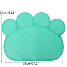 Load image into Gallery viewer, PVC Claw Shaped Cat Litter Mat Pet Placemat Anti-skid Floor Mat Pet Supplies, Rose Red, Yellow Green, Gray, Lake Blue, Coffee, Light Blue