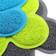 Load image into Gallery viewer, PVC Claw Shaped Cat Litter Mat Pet Placemat Anti-skid Floor Mat Pet Supplies, Rose Red, Yellow Green, Gray, Lake Blue, Coffee, Light Blue