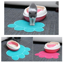 Load image into Gallery viewer, PVC Claw Shaped Cat Litter Mat Pet Placemat Anti-skid Floor Mat Pet Supplies, Rose Red, Yellow Green, Gray, Lake Blue, Coffee, Light Blue