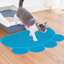 Load image into Gallery viewer, PVC Claw Shaped Cat Litter Mat Pet Placemat Anti-skid Floor Mat Pet Supplies, Rose Red, Yellow Green, Gray, Lake Blue, Coffee, Light Blue