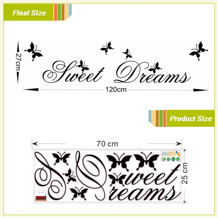 Sweet Dreams Wall Stickers Bedroom DIY Home Decoration
