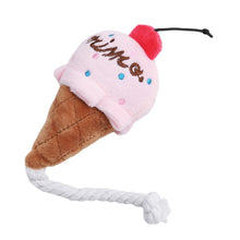 Load image into Gallery viewer, 2 PCS Dog Plush Squeak Toy Pet Cat Chew Ice Cream Play Toys