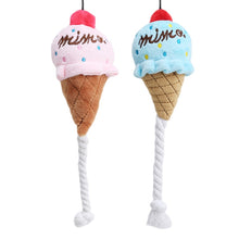 Load image into Gallery viewer, 2 PCS Dog Plush Squeak Toy Pet Cat Chew Ice Cream Play Toys