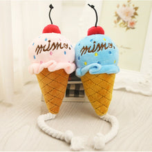 Load image into Gallery viewer, 2 PCS Dog Plush Squeak Toy Pet Cat Chew Ice Cream Play Toys