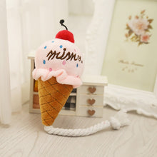 Load image into Gallery viewer, 2 PCS Dog Plush Squeak Toy Pet Cat Chew Ice Cream Play Toys