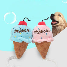 Load image into Gallery viewer, 2 PCS Dog Plush Squeak Toy Pet Cat Chew Ice Cream Play Toys
