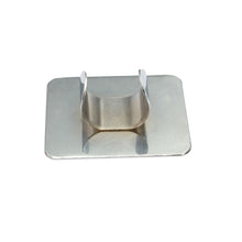 Load image into Gallery viewer, Salon Manicure Finger Ring Color Palette Make Up Cream Foundation Mixing Palette Cosmetic Make up Tool Stainless Steel Plate, Small Square