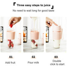 Load image into Gallery viewer, Portable Juicer Mini Electric Blender Portable Juicer, Style 2 (Pink), Style 2 (Navy Blue)