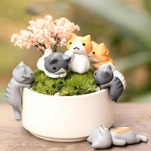 Load image into Gallery viewer, 2 Sets Fleshy Flower Pot Moss Micro Landscape Doll Cute Cat Decoration Doll Cake DIY Assembly Ornaments, Doll Cute Cat Decoration