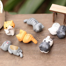 Load image into Gallery viewer, 2 Sets Fleshy Flower Pot Moss Micro Landscape Doll Cute Cat Decoration Doll Cake DIY Assembly Ornaments, Doll Cute Cat Decoration