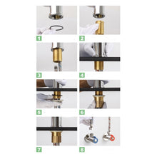 Load image into Gallery viewer, Copper Hand Basin Hot Cold Water Faucet, Copper Hand Basin Hot Cold Water Faucet