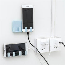 Load image into Gallery viewer, Practical Wall Sticking Phone Charging Holder Socket Strong Sticky Adhesive Sopport Rack Shelf With Hooks