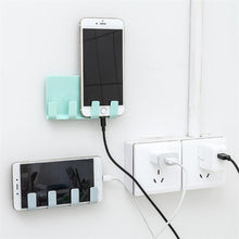 Load image into Gallery viewer, Practical Wall Sticking Phone Charging Holder Socket Strong Sticky Adhesive Sopport Rack Shelf With Hooks