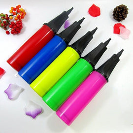 Balloon Pump Mini Plastic Hand Held Balloon Inflator Air Pump Portable Decoration Tools, Color and Type Random, Balloon Pump
