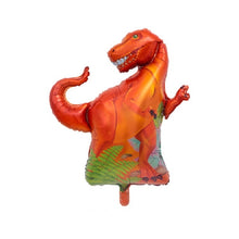 Load image into Gallery viewer, 2 PCS Dinosaur Modeling Aluminum Foil Balloon Children Birthday Decoration Party Supplies Toy, Large Red Tyrannosaurus, Large Yellow Tyrannosaurus, Large Green Tyrannosaurus, Large Pink Long-necked Dragon, Large Blue Long-necked Dragon                 ...