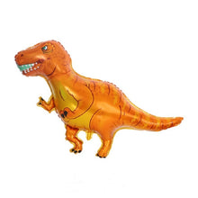 Load image into Gallery viewer, 2 PCS Dinosaur Modeling Aluminum Foil Balloon Children Birthday Decoration Party Supplies Toy, Large Red Tyrannosaurus, Large Yellow Tyrannosaurus, Large Green Tyrannosaurus, Large Pink Long-necked Dragon, Large Blue Long-necked Dragon                 ...