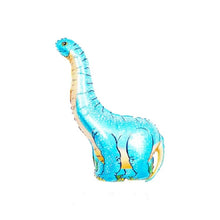 Load image into Gallery viewer, 2 PCS Dinosaur Modeling Aluminum Foil Balloon Children Birthday Decoration Party Supplies Toy, Large Red Tyrannosaurus, Large Yellow Tyrannosaurus, Large Green Tyrannosaurus, Large Pink Long-necked Dragon, Large Blue Long-necked Dragon                 ...