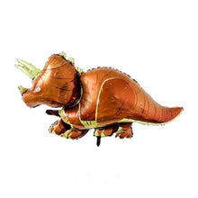 Load image into Gallery viewer, 2 PCS Dinosaur Modeling Aluminum Foil Balloon Children Birthday Decoration Party Supplies Toy, Large Red Tyrannosaurus, Large Yellow Tyrannosaurus, Large Green Tyrannosaurus, Large Pink Long-necked Dragon, Large Blue Long-necked Dragon                 ...