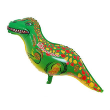 Load image into Gallery viewer, 2 PCS Dinosaur Modeling Aluminum Foil Balloon Children Birthday Decoration Party Supplies Toy, Large Red Tyrannosaurus, Large Yellow Tyrannosaurus, Large Green Tyrannosaurus, Large Pink Long-necked Dragon, Large Blue Long-necked Dragon                 ...