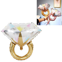 Load image into Gallery viewer, Wedding Marriage Room Decoration Balloon Diamond Ring Foil Balloon, Specification:Large Gold Diamond, Small Pink Diamond Ring, Small Blue Diamond Ring, Small Gold Diamond, Small Rose Gold Diamond, Golden ido Diamond Ring, Silver ido Diamond Ring       ...