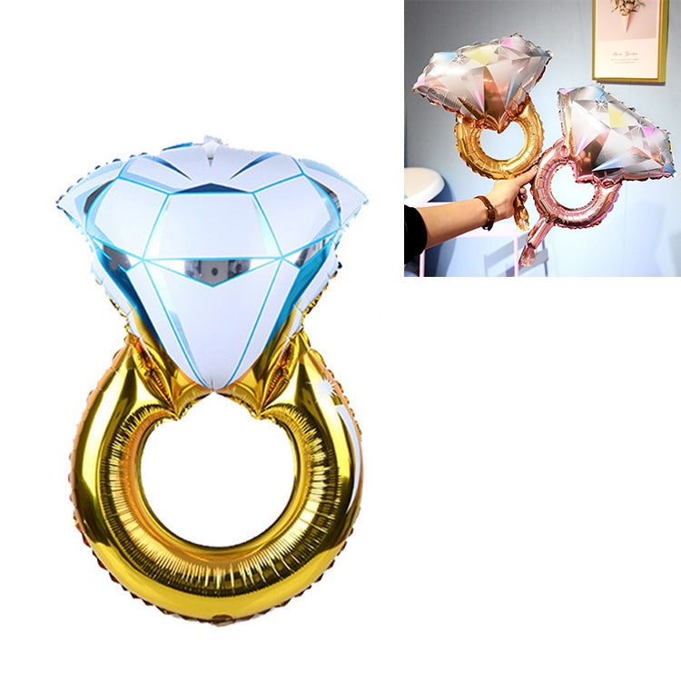 Wedding Marriage Room Decoration Balloon Diamond Ring Foil Balloon, Specification:Large Gold Diamond, Small Pink Diamond Ring, Small Blue Diamond Ring, Small Gold Diamond, Small Rose Gold Diamond, Golden ido Diamond Ring, Silver ido Diamond Ring       ...