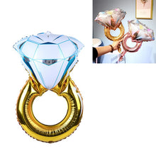 Load image into Gallery viewer, Wedding Marriage Room Decoration Balloon Diamond Ring Foil Balloon, Specification:Large Gold Diamond, Small Pink Diamond Ring, Small Blue Diamond Ring, Small Gold Diamond, Small Rose Gold Diamond, Golden ido Diamond Ring, Silver ido Diamond Ring       ...