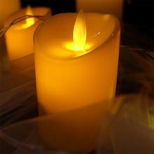 Load image into Gallery viewer, Cylindrical LED Electronic Candle Light Simulation Wedding Candlestick Candle, 15x7.5cm, 13x7.5cm, 10x7.5cm, 7.5x7.5cm, 7.5x7.5cm with remote control, 10x7.5cm with remote control, 13cm with remote control, 15x7.5cm with remote control