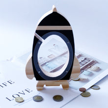 Load image into Gallery viewer, Nordic Wood Rocket Money Box Toys Living Room Decoration Piggy Bank