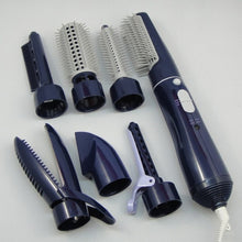 Load image into Gallery viewer, 8 in 1 Professional Hair Dryer Hair Curler for Hotel Travel With Comb Powerful Hairdryer