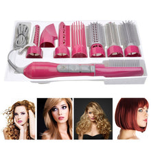 Load image into Gallery viewer, 8 in 1 Professional Hair Dryer Hair Curler for Hotel Travel With Comb Powerful Hairdryer
