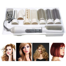 Load image into Gallery viewer, 8 in 1 Professional Hair Dryer Hair Curler for Hotel Travel With Comb Powerful Hairdryer