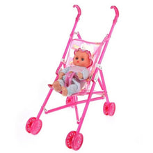 Load image into Gallery viewer, Mini Doll House Plastic Baby Stroller Set Children Educational Toys, Random Color Delivery