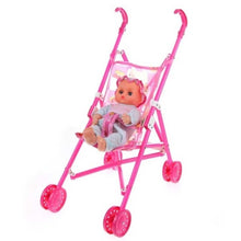 Load image into Gallery viewer, Mini Doll House Plastic Baby Stroller Set Children Educational Toys, Random Color Delivery