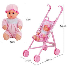 Load image into Gallery viewer, Mini Doll House Plastic Baby Stroller Set Children Educational Toys, Random Color Delivery