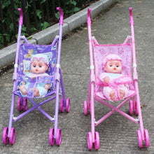 Load image into Gallery viewer, Mini Doll House Plastic Baby Stroller Set Children Educational Toys, Random Color Delivery