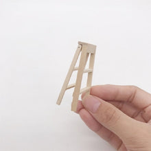 Load image into Gallery viewer, 3 PCS 1:12 Toy House Miniature Furniture Wooden Ladder
