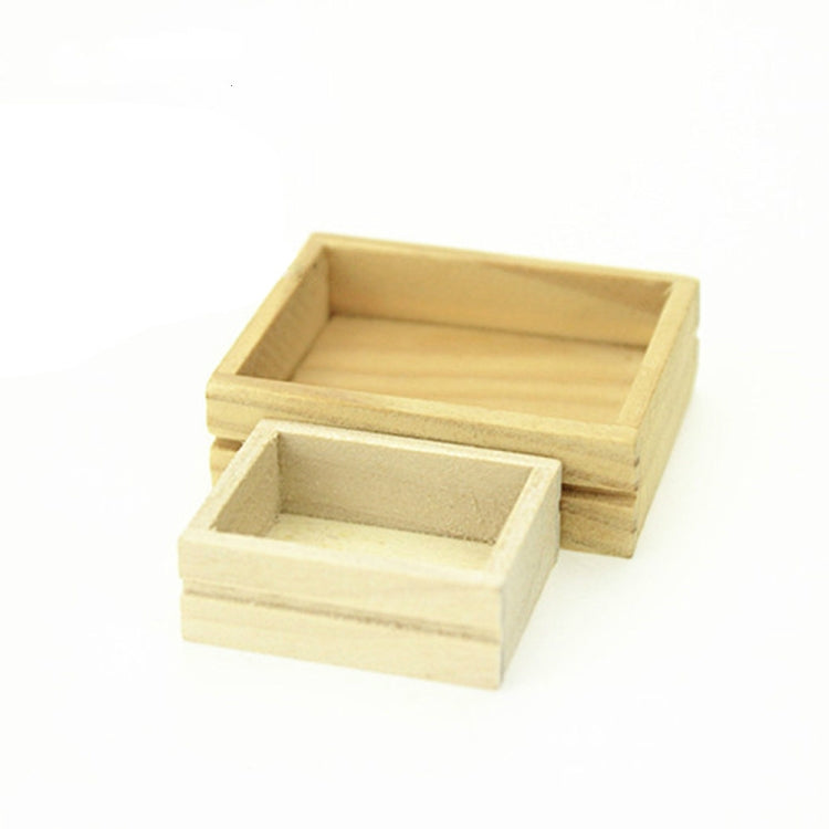 3 PCS Toy House Accessories Mini Wooden Box